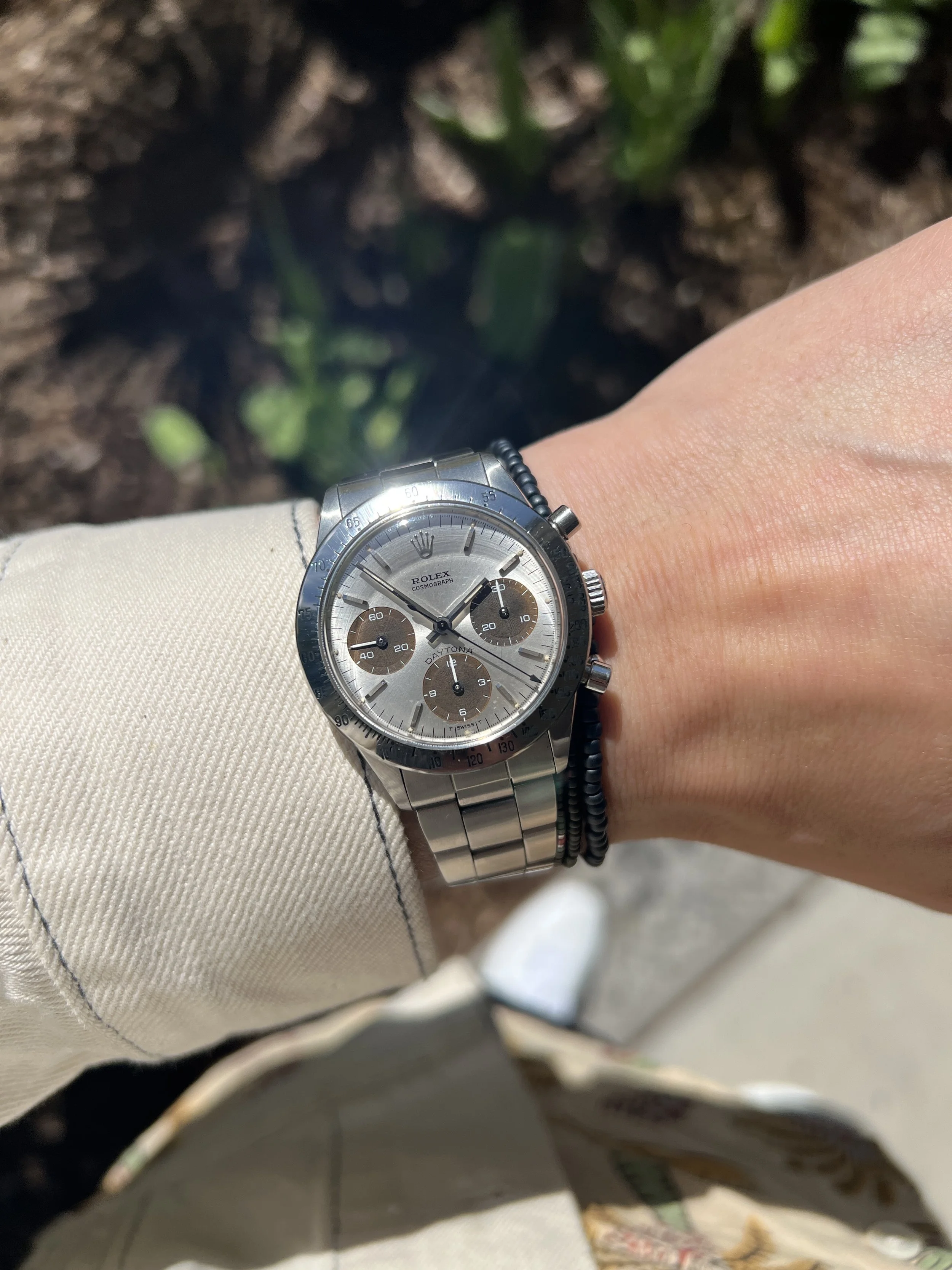 1971 Rolex Daytona 6262 Tropical Panda Dial Chronograph — Shiny